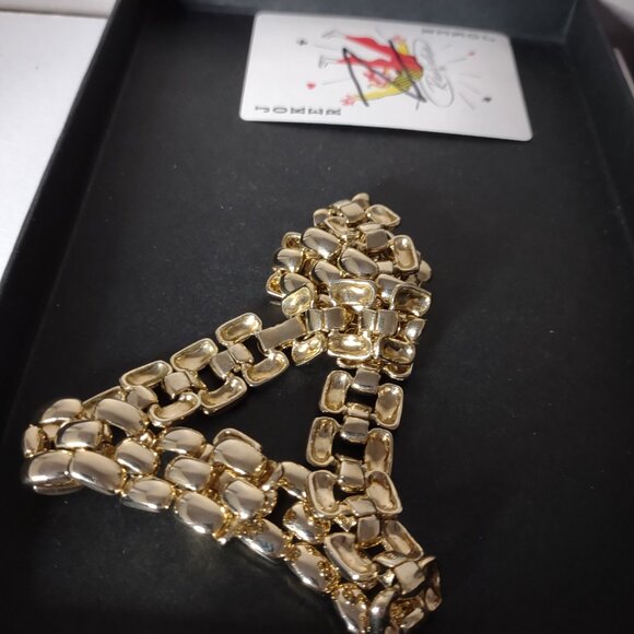 Vintage Gold Tone Panther Link Necklace - Picture 3 of 7